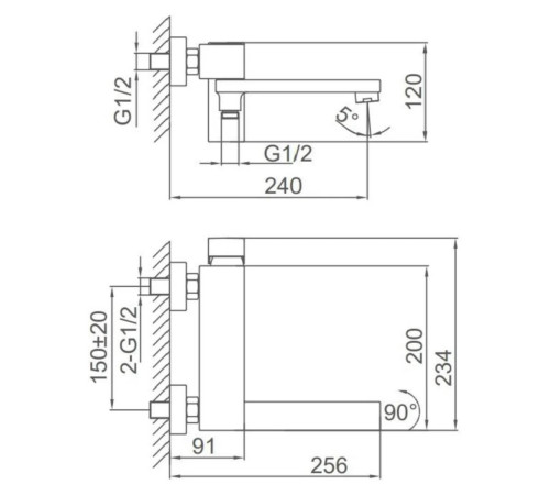 Смеситель для ванны FRAP F3291-3, золотой сатин