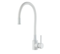 Смеситель для кухни с гибким изливом FRAP F40994-8, белый
