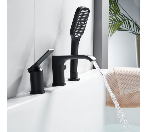 Смеситель на борт ванны Shevanik S4112H, черный