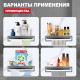 Полка с держателем полотенец Raglo R340.04.09, графит