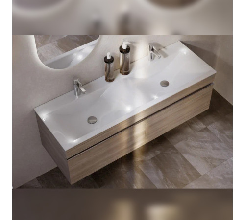Тумба под раковину подвесная Velvex Pulsus tp.PUL.PUL.140.2Y дуб сонома, 140 см