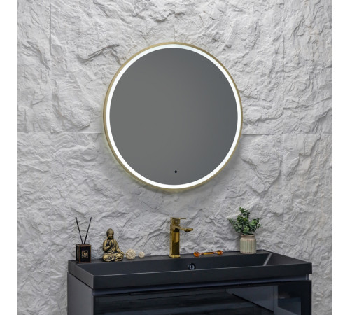 Зеркало Silver Mirrors Делуна/Deluna D700 TX (алюм. профиль, цвет золото бесконтактный сенсор)