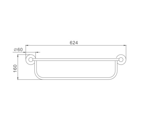 Полка для полотенец Haiba HB8324, сталь