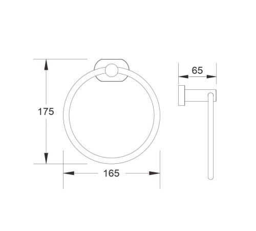 Кольцо для полотенец BELZ B90104, черный