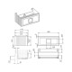 Тумба под раковину подвесная La Fenice Cubo FNC-01-CUB-С-90, бежевая