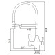 Смеситель для кухни с гибким изливом и подключением фильтра FRAP F4398-9, оружейная сталь