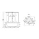 Душевая кабина (душевой бокс) Timo Comfort Fabric Glass T-8855F, 150x150x220