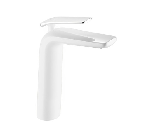 Смеситель для раковины высокий Rose R39F R3911F, белый/хром
