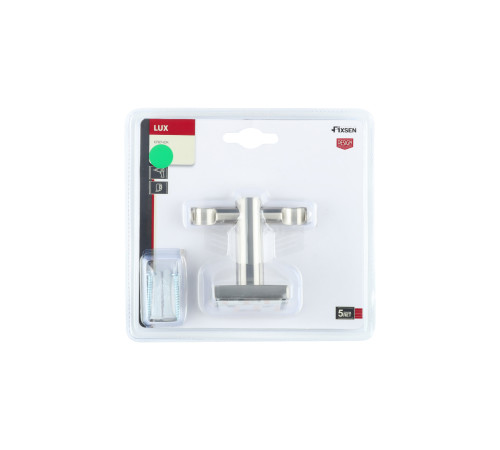 Двойной крючок для ванной FIXSEN LUX SATIN FX-16005A, сатин