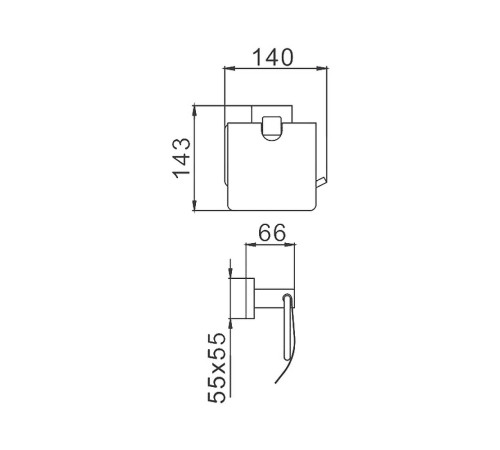 Держатель для туалетной бумаги Haiba HB8903, черный