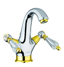 Смеситель для раковины Fiore GIOIELLI (SWAROVSKI®) 08CO0623, хром/золото