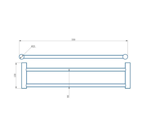Полотенцедержатель Haiba HB8409-4, бронза