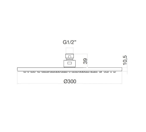 Верхний душ Webert AC1010065BRASS, бронза