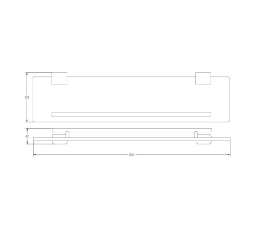 Полка стеклянная BELZ B90907, черный