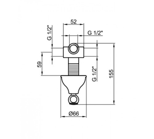 Девиатор для душа Webert Ottocento AC0395015, хром
