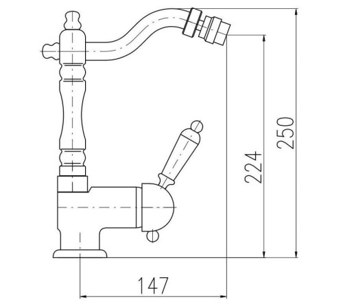 Смеситель для биде Rav Slezak LABE L008.5/9SM, бронза