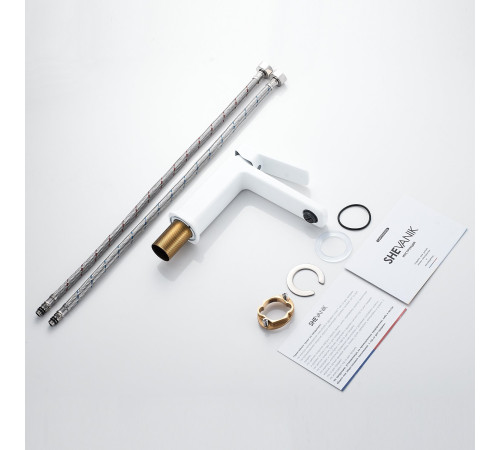 Смеситель для раковины Shevanik S9901C, белый