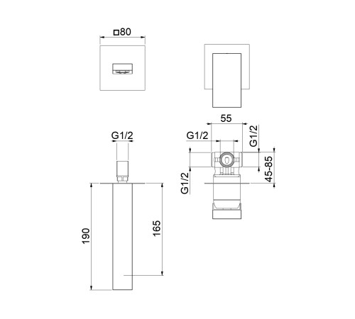 Смеситель для раковины Fiore KUBE 100BB7597, белый