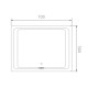Зеркало с LED подсветкой Haiba HB664, 70x50