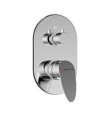 Смеситель для душа встраиваемый на 3 потока Bravat Drop P69190C-RUS, хром