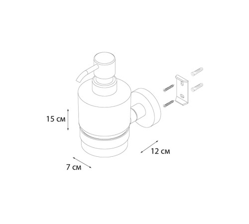 Дозатор жидкого мыла FIXSEN COMFORT CHROME FX-85012, хром
