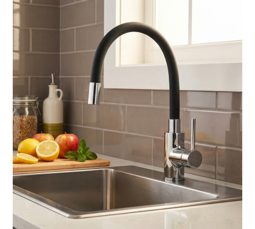 Смеситель для кухни с гибким изливом BRAVAT F7800931CP-SW, хром