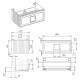 Тумба под раковину подвесная La Fenice Cubo FNC-01-CUB-BG-100, синяя