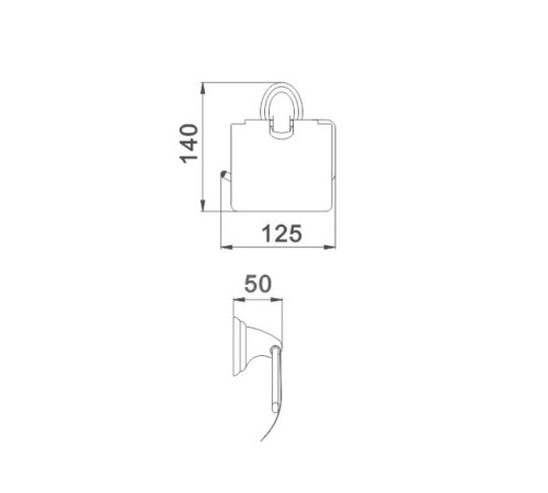 Держатель для туалетной бумаги Haiba HB1503, хром
