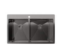 Кухонная мойка Rivelato Rinox 8050 B2 PVD, черный