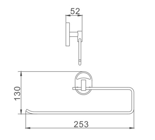 Полотенцедержатель Haiba HB1903-2, хром