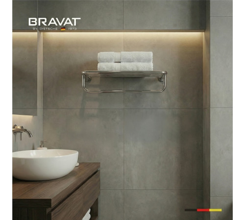 Полка для полотенец BRAVAT D7117C-4-SW, хром