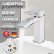 Смеситель для раковины Hansberge H1077W, белый/хром