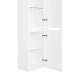 Пенал (33см) RAVAL Статик Sta.04.150/P/W, белый