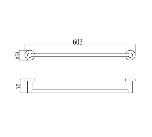 Полотенцедержатель Savol S-005624C, матовое золото
