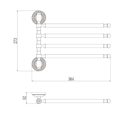 Полотенцедержатель Savol S-006604H, черный