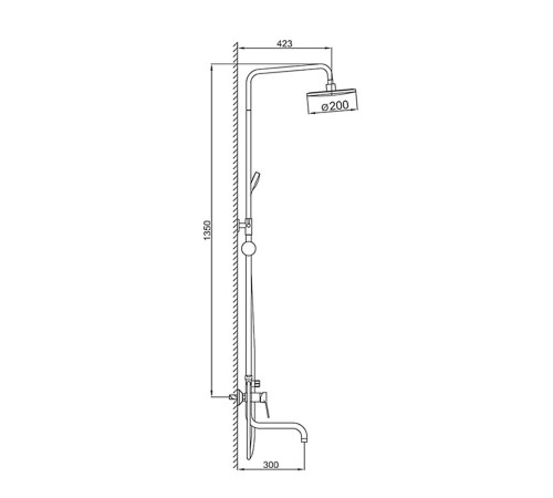 Душевая система FRAP F2427, хром