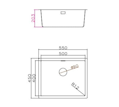 Кухонная мойка Grandex Aqua Proline 3002061, золото