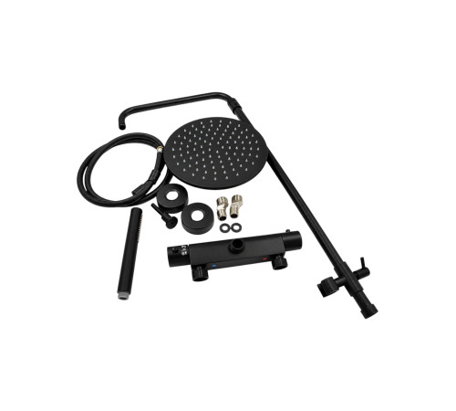 Душевая система термостатическая Fiore KEVON BLACK MATT 44NN0932, черный