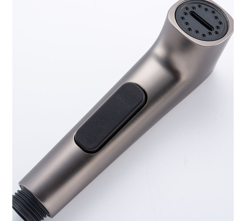 Гигиенический душ со смесителем и полочкой FRAP F2076-9, оружейная сталь