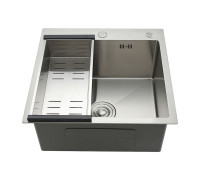 Кухонная мойка с коландером GAPPO GS5050, сатин