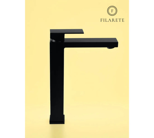 Смеситель для раковины высокий FILARETE Fing FL6040BL, черный