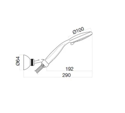 Душевой гарнитур Webert AC0489740, белый