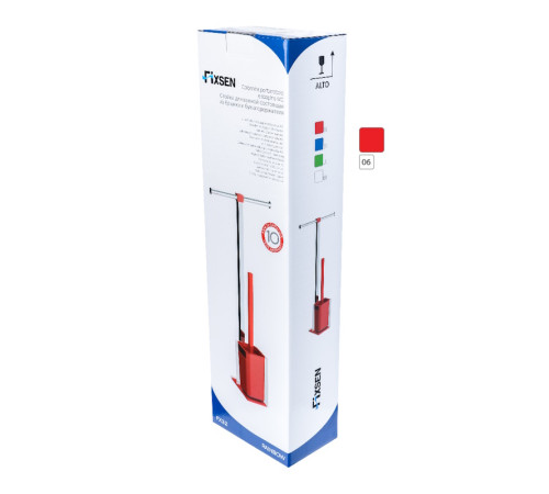 Стойка напольная б/д двойной + ерш Fixsen Rainbow FX-32-06 красная