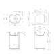 Кухонная мойка Ulgran Quartz Nora 585-10, песок