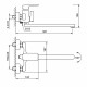 Смеситель для ванны FRAP F2271, хром