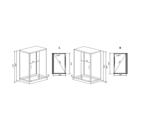 Душевая кабина Timo Premium HELMA H-520L с хамамом, 90x120x220
