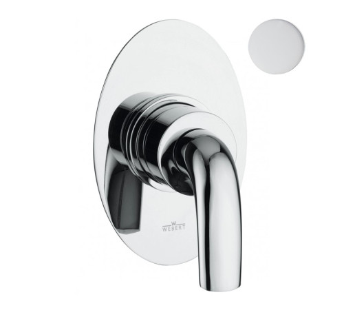 Смеситель для душа встраиваемый Webert Aria AC0680844, белый/хром