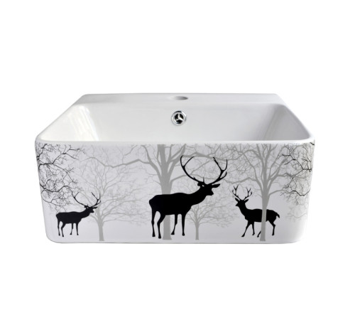 Раковина чаша Bronze de Luxe Black Deer 1060BD, белый
