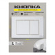 Клавиша смыва Grocenberg KP3080W, белый