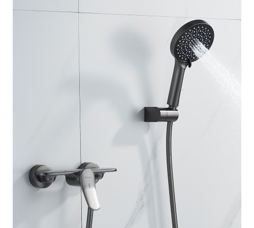 Смеситель для душа Shevanik S4716T, оружейная сталь
